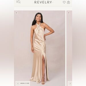 Revelry Athena Satin Dress